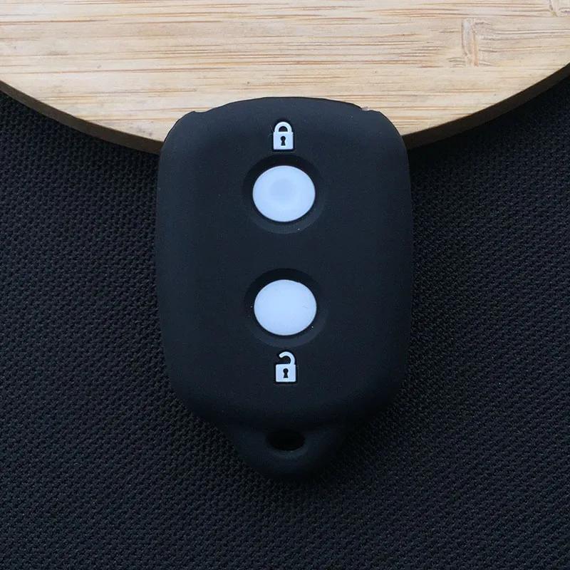 Schlüsselabdeckung für Daihatsu Terios 2 Silikon Auto-Schlüsselabdeckung Geschütztes FOB Schalenetui für Avanza Rush Corolla Ipsum 2-Tasten-Schlüssel