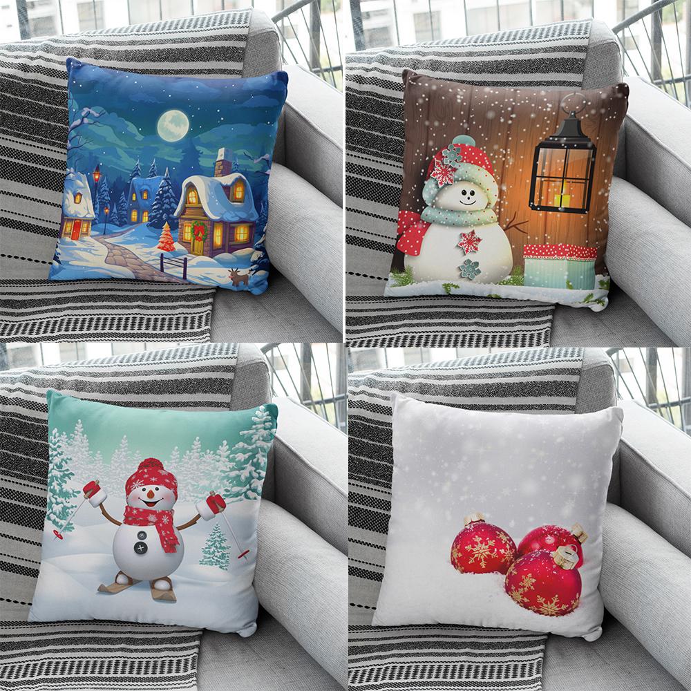 

1 шт. чехол для подушки с рождественским принтом