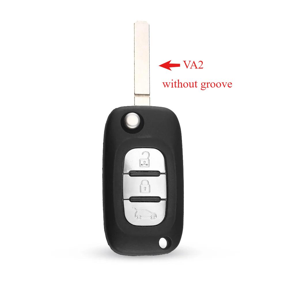 2/3 Buttons Remote Flip Car Key Shell Case Fob Cover for Renault Clio Megane Kangoo 2 Modus VA2 Blade Car Accessories