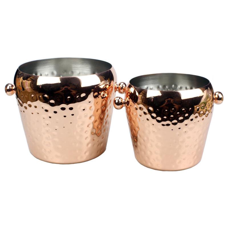 OLOEY Hammered Copper Ice Bucket