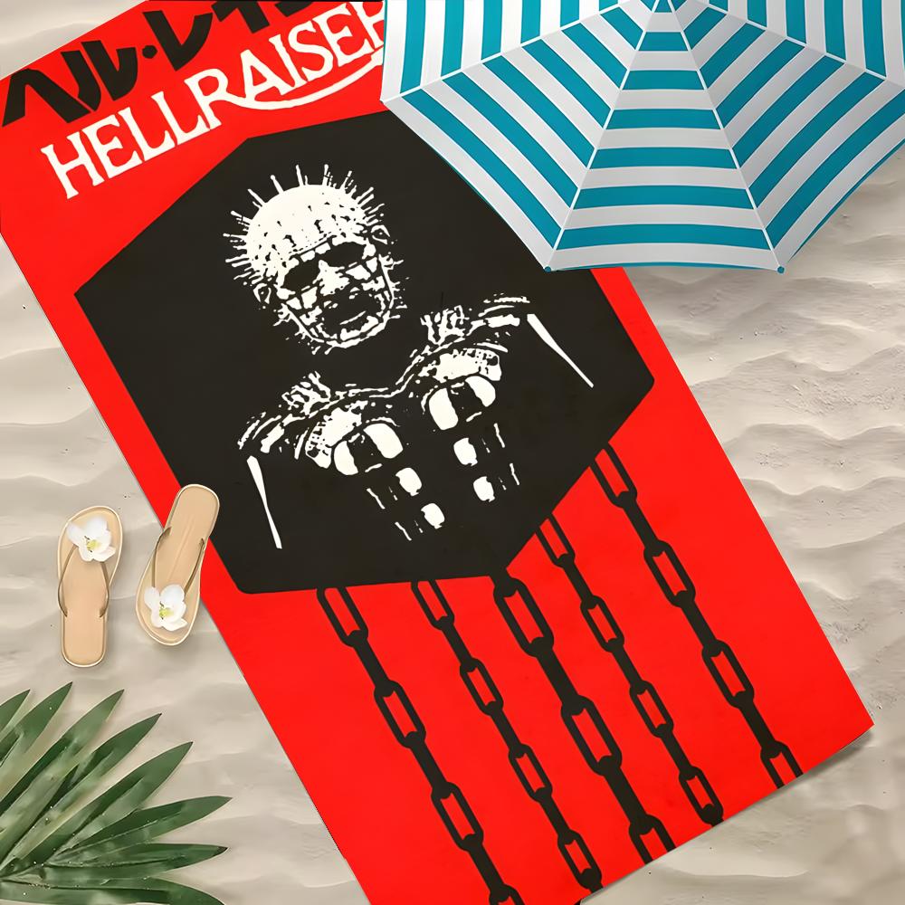 Movie Hellraiser Towel Polyester Beach Towel Quick Dry Sand Free Bath Towel for Summer Pool Travel Vacation