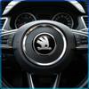 Car Steering Wheel Sticker Badge Decoration Auto Accessories For Skoda Octavia MK2 MK1 2 3 A5 A7 A8 Fabia Karoq Superb Rapid Kamiq Scala