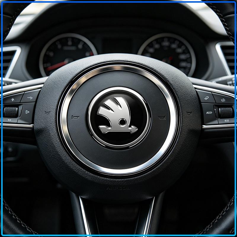 Car Steering Wheel Sticker Badge Decoration Auto Accessories For Skoda Octavia MK2 MK1 2 3 A5 A7 A8 Fabia Karoq Superb Rapid Kamiq Scala