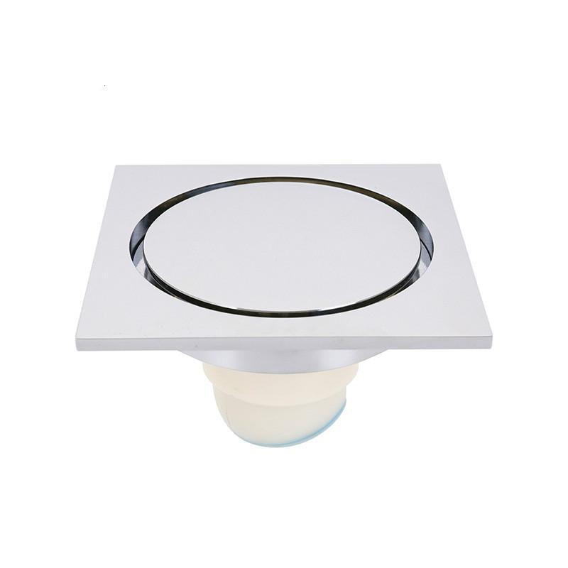 10x10cm Floor Drain Brass Square Pop-up Floor Drain Floor Cover Shower Room Push Down Deodorant Bathtub Shower Drain