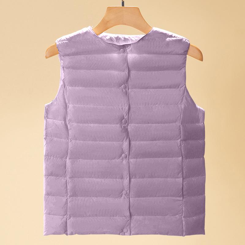 Women's Lightweight Down Jacket, Color, Down Vest With Pockets