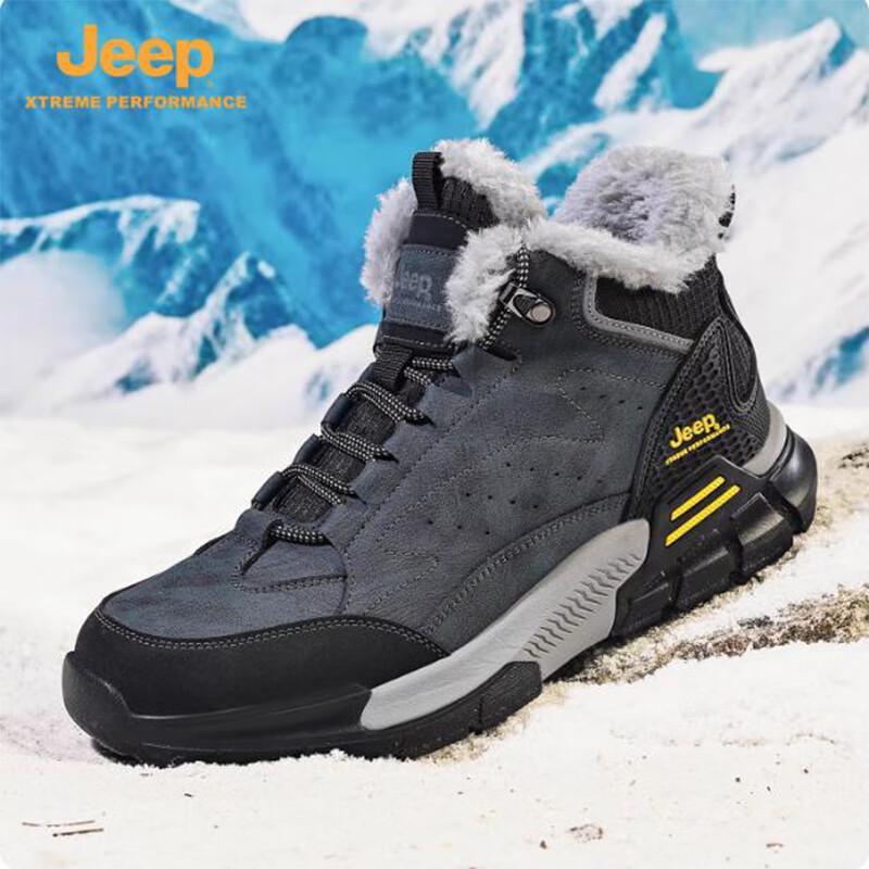 JEEP Men s P540929003 Mid-Top Warm Snow Boots 42