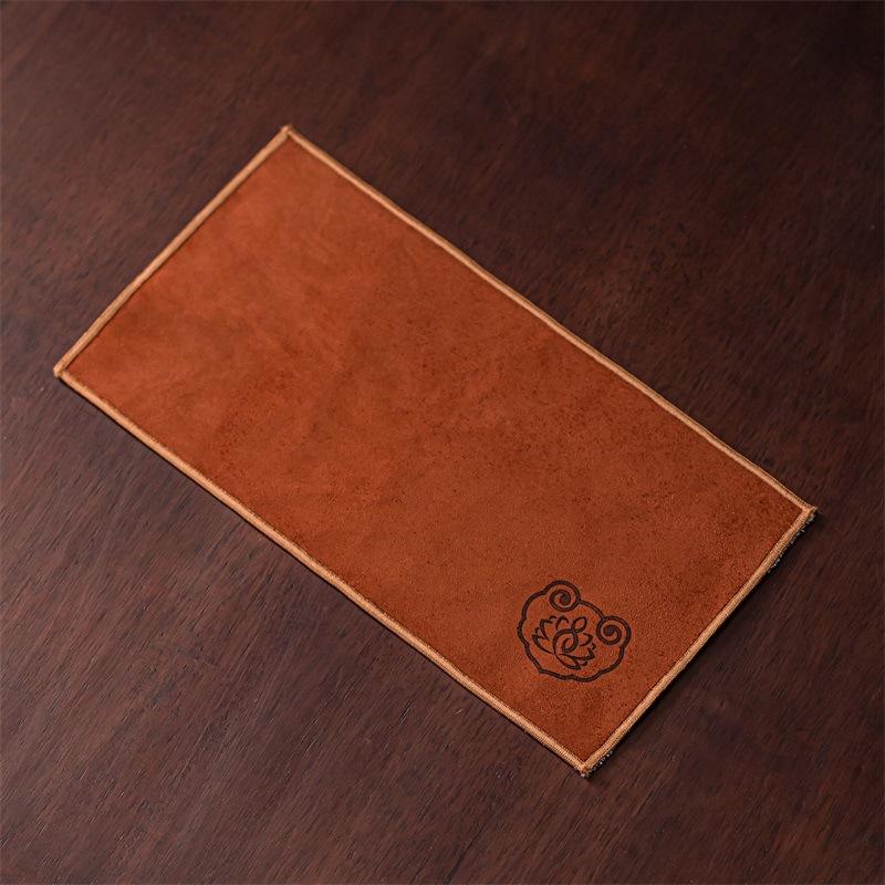 Zen Tea Towel Cloth Thickened Absorbent High-grade Tea Cloth Suede Printed Tea Table Rag Special Tea Pad Tea Set Accessories
