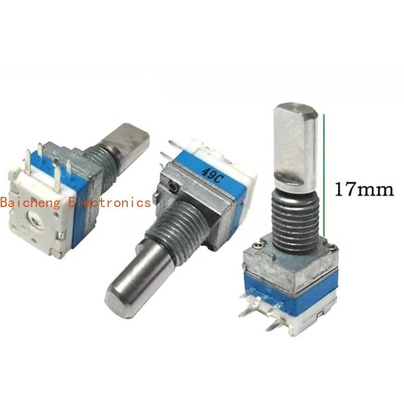 10PCS Encoder 09 Walkie Talkie with Press Switch 20 Positioning 20 Pulse Potentiometer 5-pin 17 Half Shaft