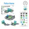 Magnetic Building Blocks & Electric Track Car City Set: Stained Glass Educational Toy for Kids