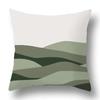 Green Plant Abstract Geometric Printing Pattern Home Living Room Sofa Decoration Square Polyester Throw Pillow Pillowcase