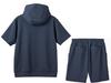 Move Sport Sunscreen Jersey Short Sleeve Pants Top and Bottom Set SUNSCREEN TAIKYU Alphabet NV01xNV01 Navy [Move Sports] Hoodie/Half