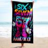 1PC Custom Name Futuristic Robot Beach Towel Highly Absorbent And Sand-Resistant Towel for Swimming, Pool, Yoga, And Travel Lightweight