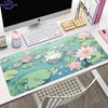 Green Windowsill Bunny Print Extended Mouse Pad Cute Forest Rabbit Nonslip Desktop Keyboard Mat