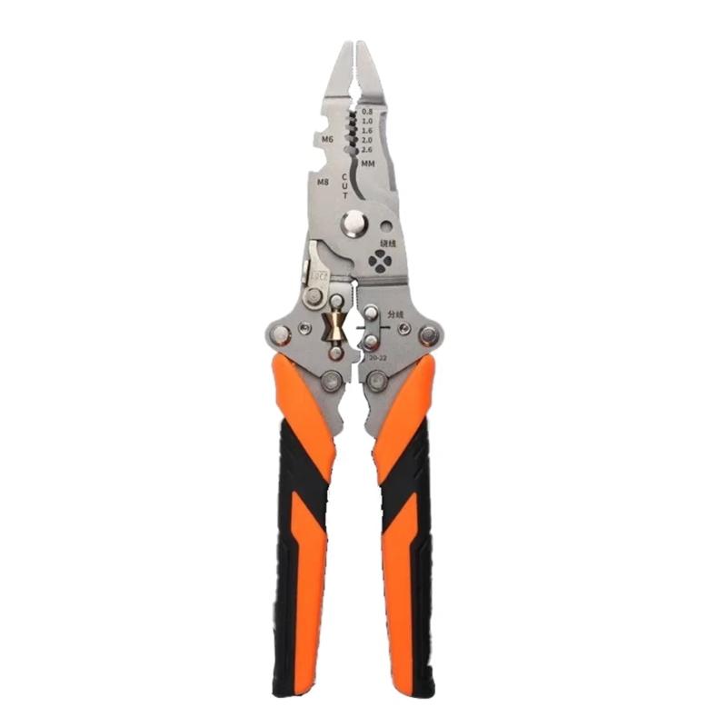

Multifunctional 14 In 1 Wire Stripper Tool Wire Repair Tool For Electricians With Folding Design And Ergonomic Handle 1