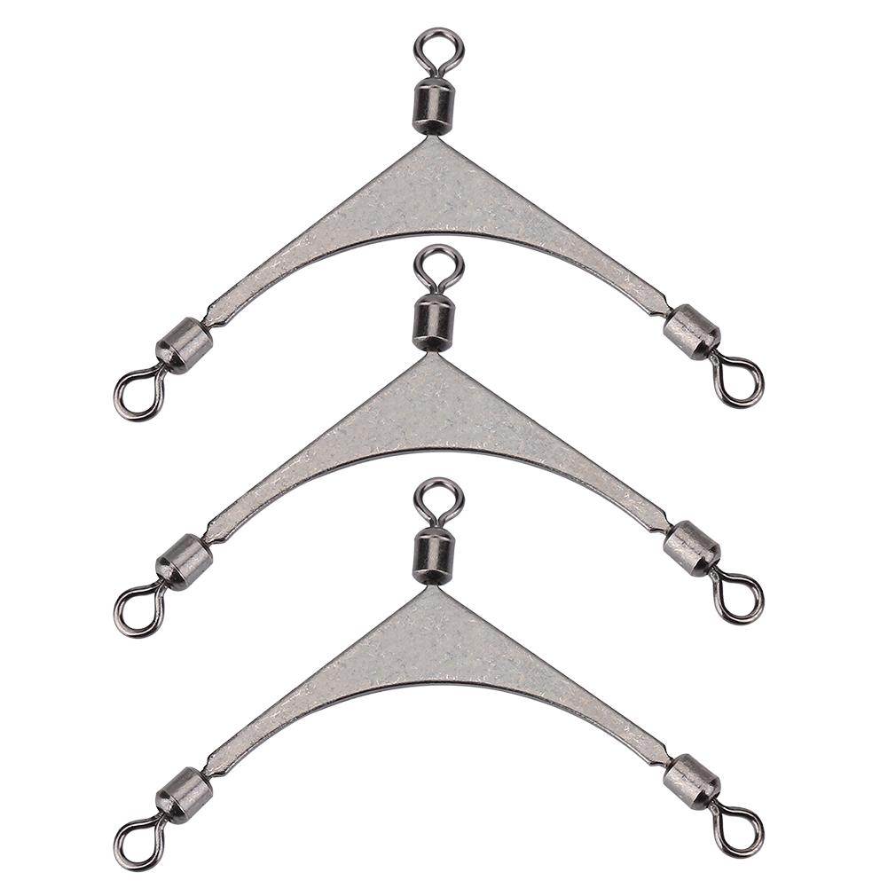 10 Stück Edelstahl Fass Wirbel mit Drehring Angelzubehör (6 #)