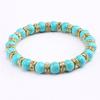 Blue Beaded Bracelet Charm Natural Stone Crystal Septa Stretch Women Bracelets & Bangles Fashion Yoga Jewelry Couple Gifts