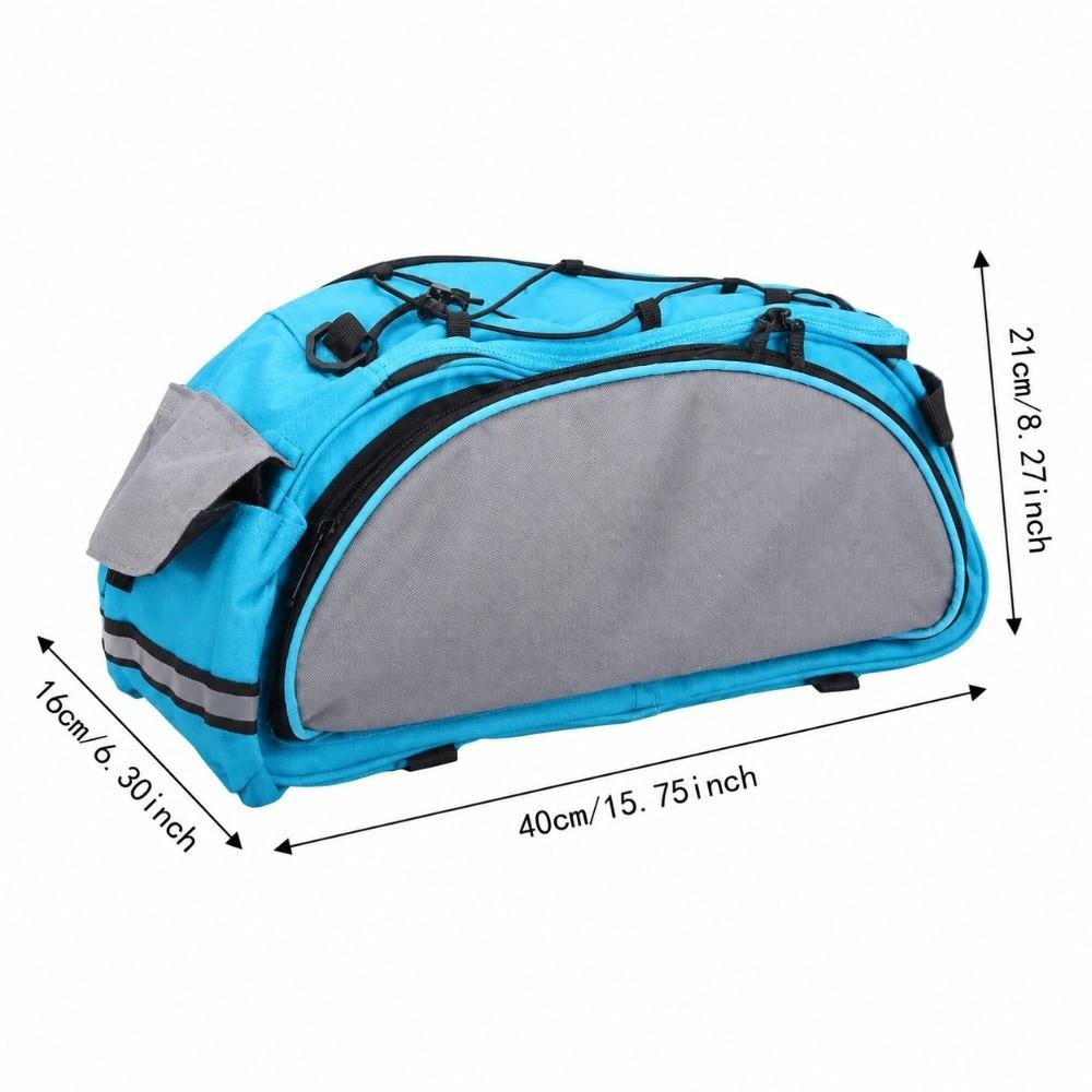 600D Polyester Bike Rear Rack Bag Quick Release Bicycle Trunk Bag  Cycling Gear Storage