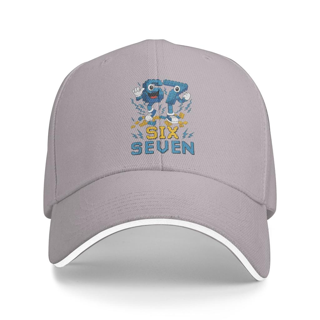 Funny Meme 67 Six Seven 6 7 Italian Brainrot Sun Baseball Cap Summer Male  Design Hip Hop Hats Hot Sale Trendy Snapback Cap