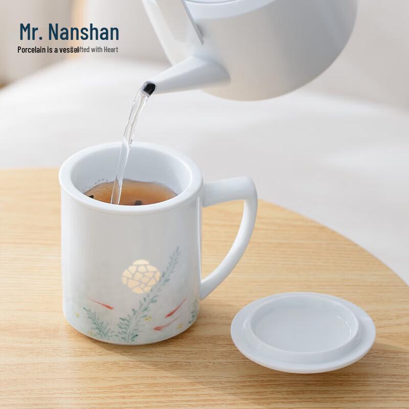 Mr. Nanshan Hand-painted Ceramic Tea Infuser Mug