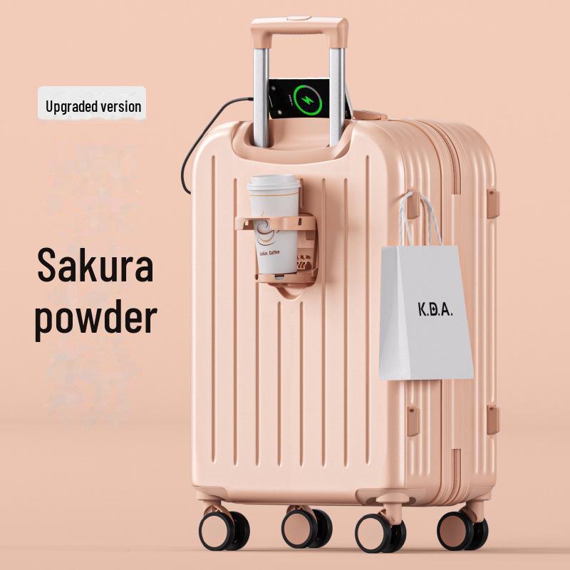 2024 Multifunctional Trolley Suitcase: 20-Inch Women's Boarding Case & 24-Inch Men's Password Suitcase