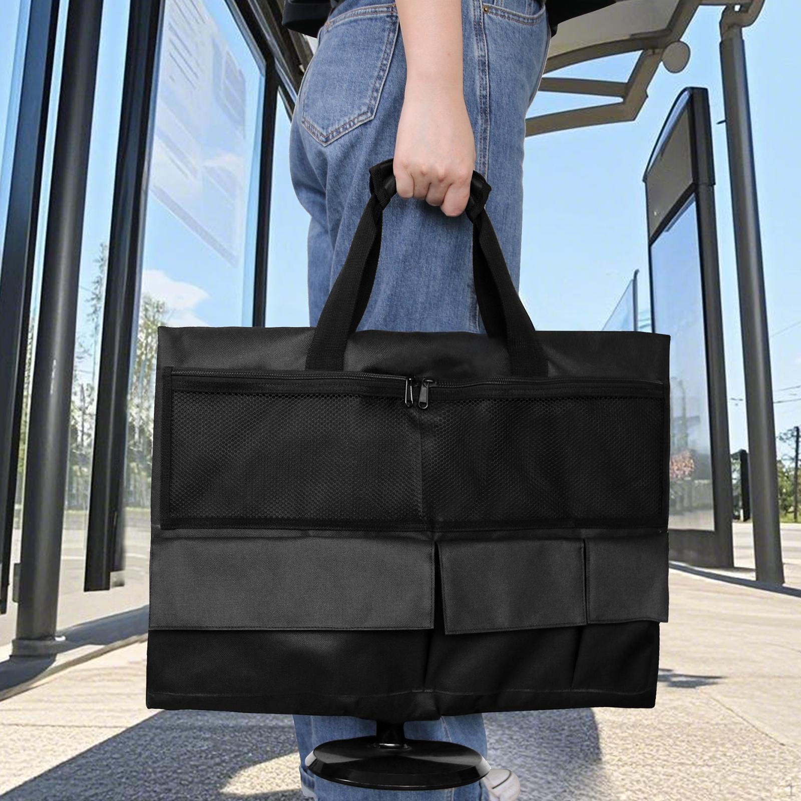 

Чехол для переноски монитора, сумка для переноски, несколько карманов, черная ткань Оксфорд, устойчивая к царапинам, портативный компьютер 24 Inch