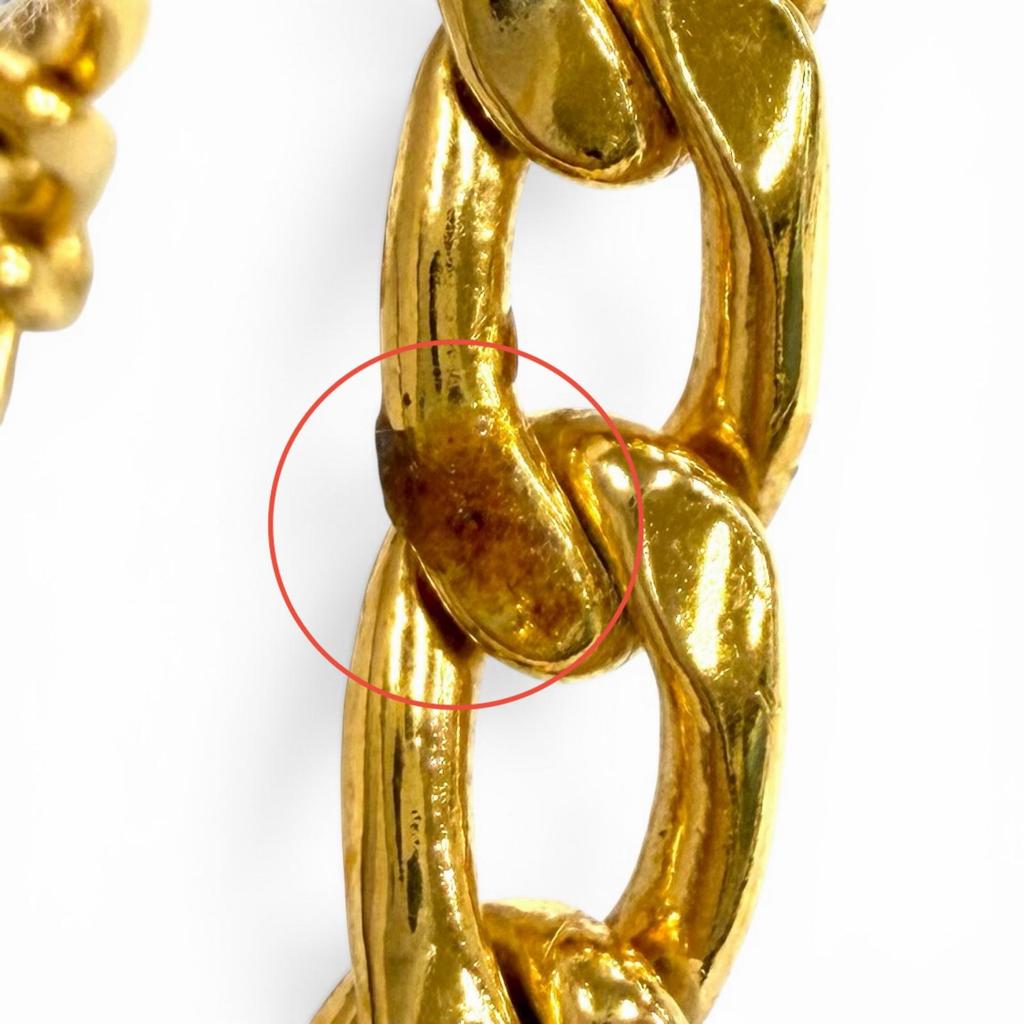 Great CHANEL belt COCO Mark Chain gold Women Used