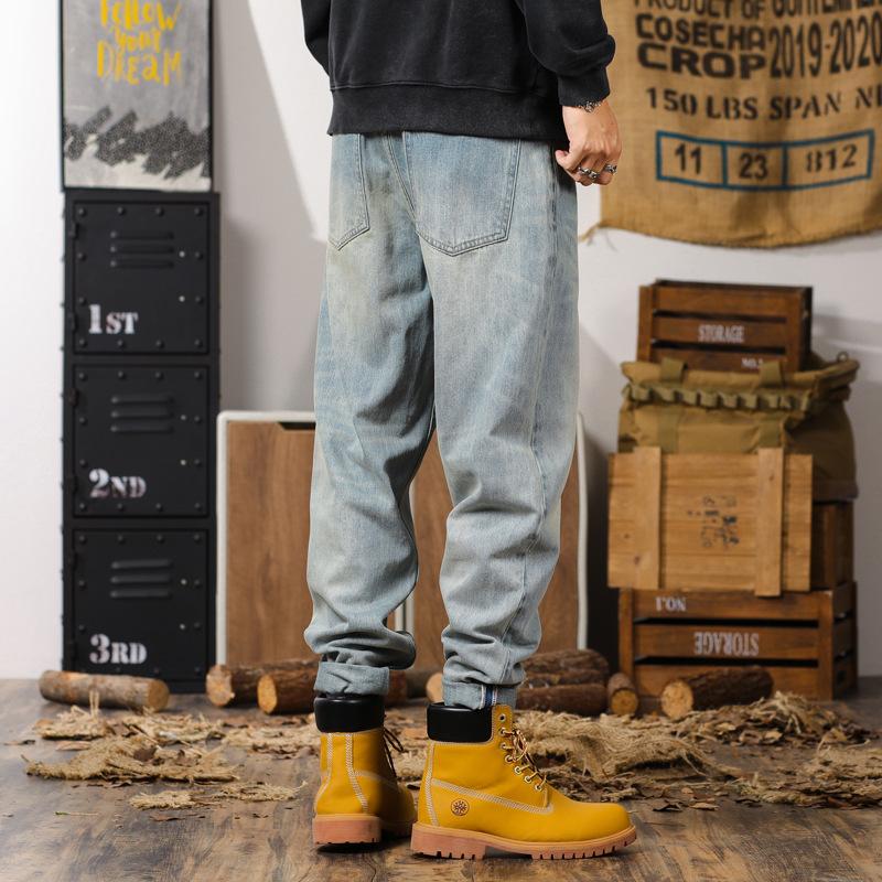 Haremjeans Herren Herbst Baumwolle Gerade Haremhose Herren Herbst Amerikanische Modemarke Jeans Herren Herbst Winter
