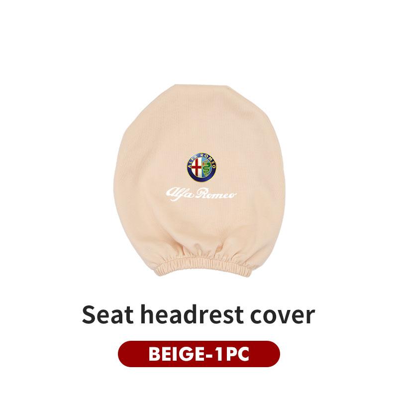 DCBLH1 Car Seat Headrest Cover Anti-wear Auto Styling Accessories For Alfa Romeo 159 Giulietta Giulia 147 Mito 156 159 166 GT Stelvio