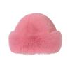 Faux Fur Winter Bucket Hat Solid Color Soft Texture Thickened Warm Plush Hat Gentle