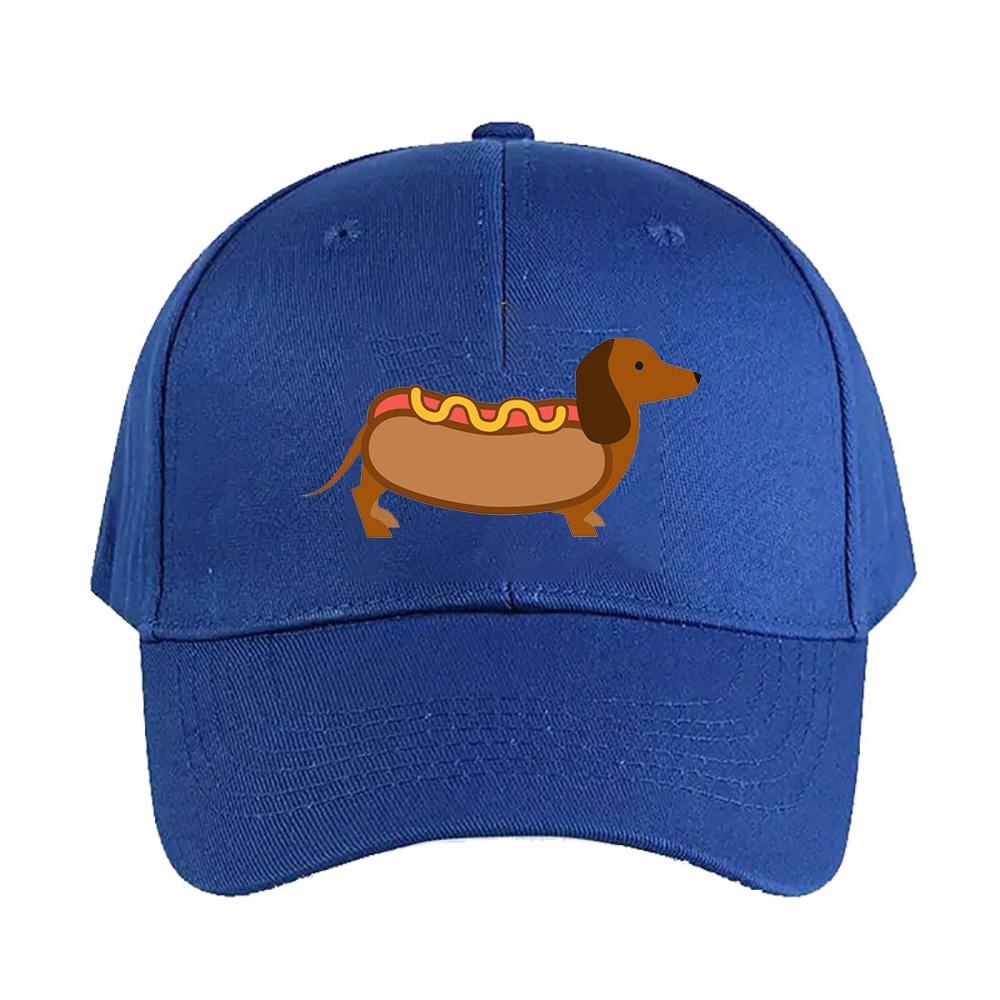 Hotdog Weiner Dog Woman Man Summer Baseball Cap Adjustable with Curved Brim Duckbill Cap Protection Sun Hats