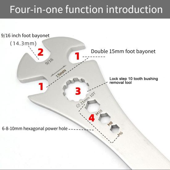 Bicycle Pedal Wrench Heavy Duty with Extra Long Handle Bicycle Pedal Disassembly Assembly Tool Mountain Road Bike Pedal Spanner for All Bike Types