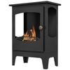 Ethanol Fireplace Black Contemporary Steel 39x26x54 cm 1.2L Tank