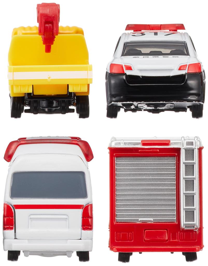 TAKARA TOMY "Tomica Emergency Vehicle Set 5" Miniature Car Toy for Ages 3 and Up, Meets Toy Safety Standards, ST Mark Certified