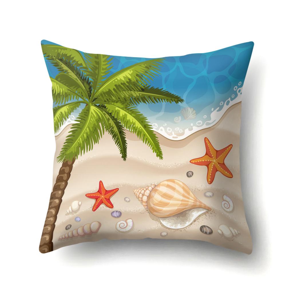 Office Pillow Pillow Cover Beach Wave Waist Pillow Creative Home Sofa Pillow Cover Premium Durable Quality Useful
