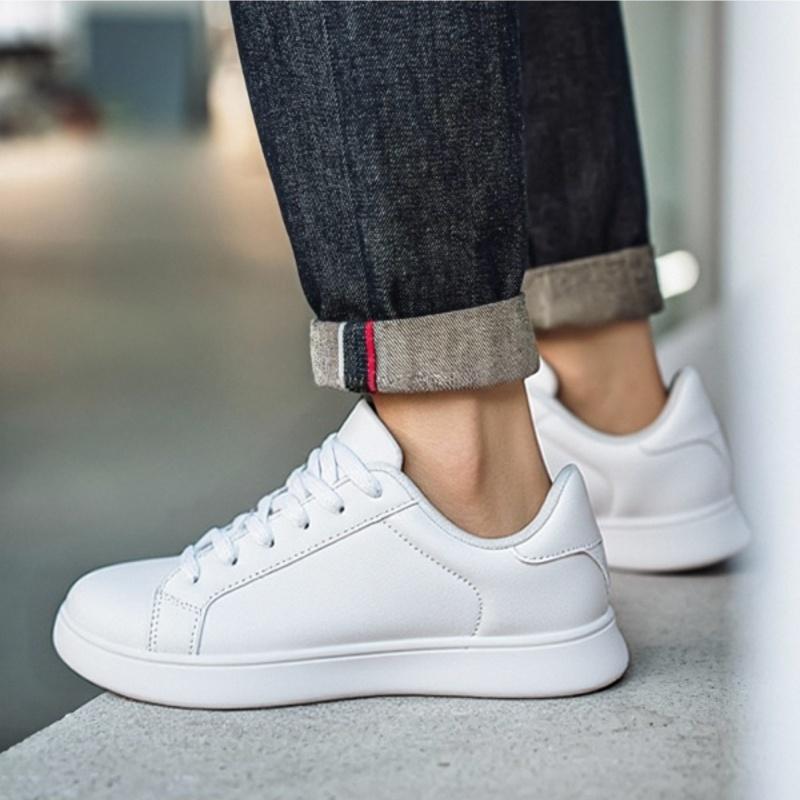 

YRZL Men Casual Shoes Leather Sneakers Soft Sole Male Footwear Lightweight Walking Shoes Non Slip Vulcanized Outdoor Fashion 36