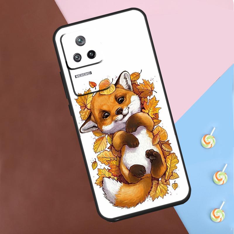 Autumn Leaves Fall Fox Case For Xiaomi POCO M6 Pro X3 X5 X6 Pro F3 F5 M5s Mi 14 Pro 13 13T 11T 12T 12 Lite Cover