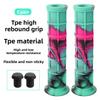 TPE Camo High‑Rebound Rubber Bike Handlebar Grips, Anti‑Slip Shock‑Absorbing Cycling Parts for Mountain & Folding Bikes
