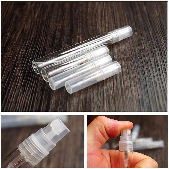Mini Perfume Bottle 3ml 100pcs, Small Refillable Spray Bottle, Perfume Mouthwash Bottle for Cleaning, Travel, Essential Oils, Perfume