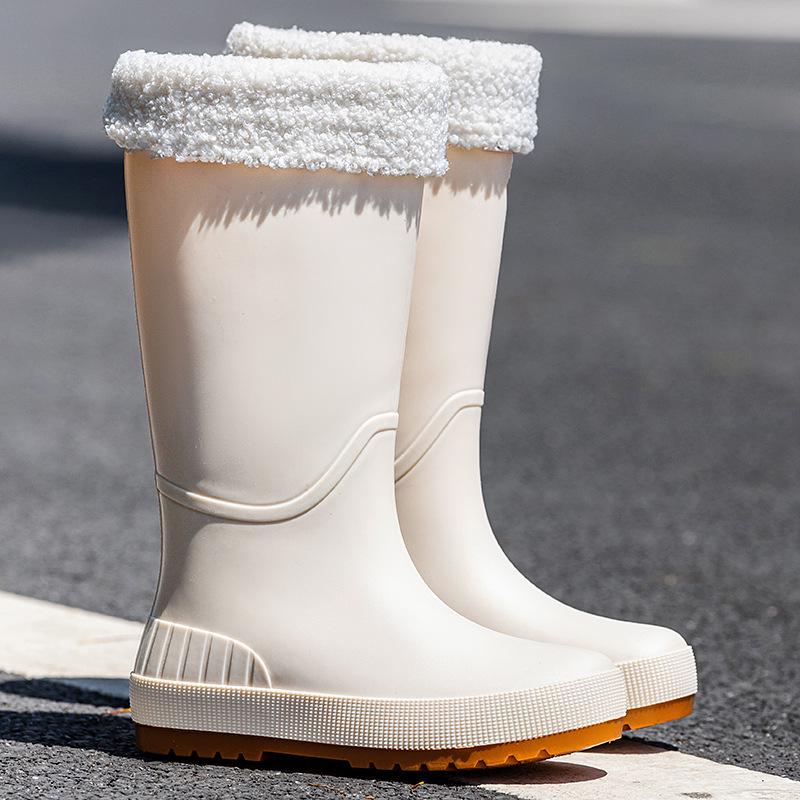 Korean Women's Waterproof Non-slip Lightweight Rain Boots with Drawstring
