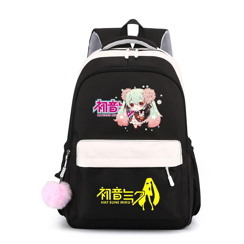 Anime Peripheral Hatsune Future School Bag Backpack Cartoon Backpack Candy Color Large Capacity Student School Bag Stationery