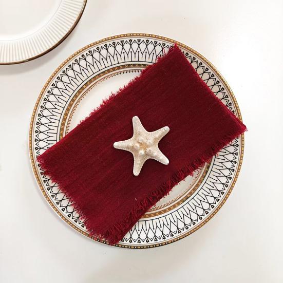 Nordic Fringed Cotton Napkin Tassel Dinner Napkins for Wedding Party Soft Absorbent Reusable Elegant Table Decor for Home Restaurant