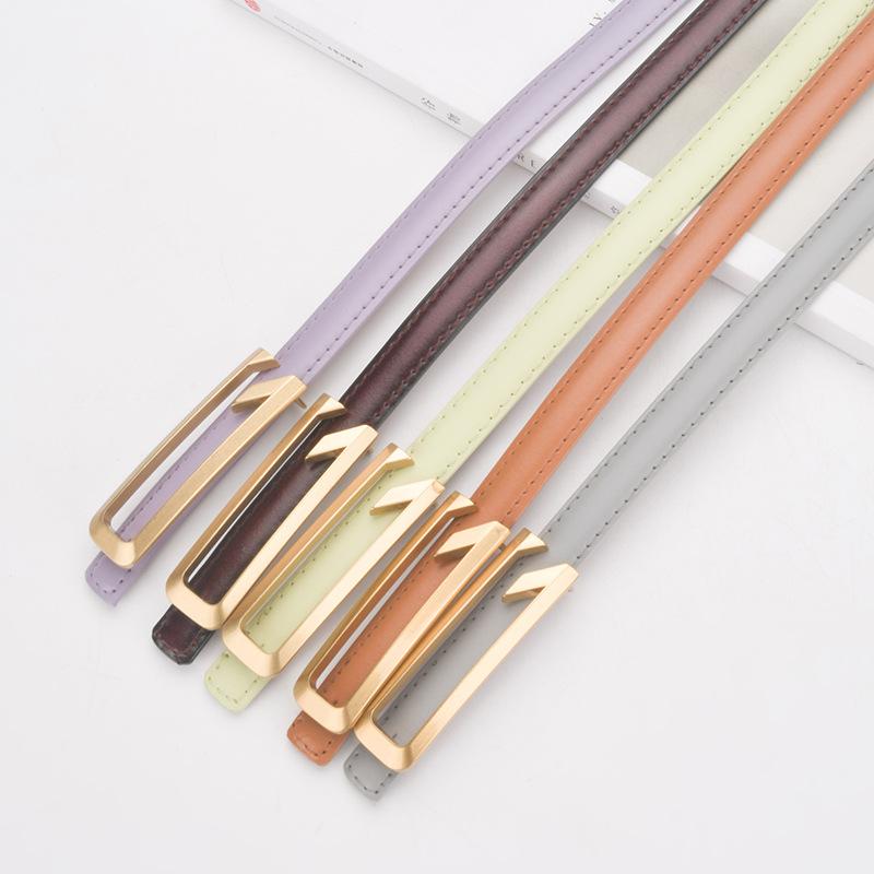 New Waist Belt Women's Buckle Casual Versatile Leather Belt Fashionable Korean Versatile Decoration with Jeans Belt
