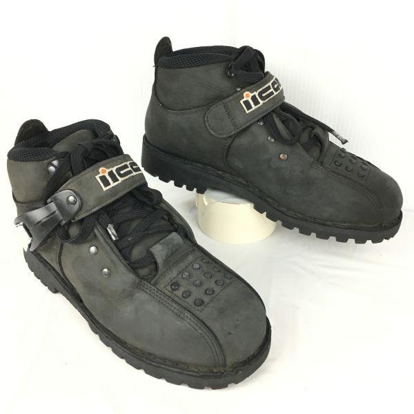 

Румыния Icon Мотоциклетные короткие ботинки для езды по дороге 8 25.5-26.5 Черный(ИСПОЛЬЗОВАЛ)