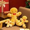 New Christmas Gingerbread Man Plush Toys Cuddly Cartoon Smile Gingerbread Man Pendants Doll Kawaii Home Decor Kids Xmas Gift
