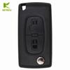 KEYECU Klappschlüssel Fernbedienung 2 Tasten 433MHz ID46 für PEUGEOT 207 208 307 308 408 Partner für Citroen C2 C3 C5 2005-2009 0536 Modell
