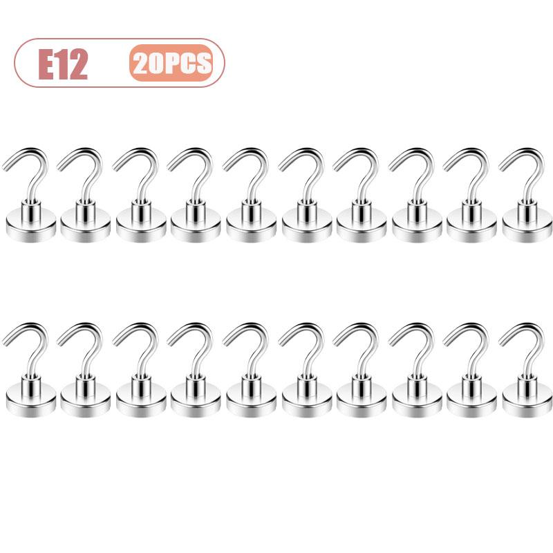 1-40PCS Magnetic Hook for Kitchen Fridge Storage No Drill Suction Cup Strong Magnet Organizer for Hanging Items