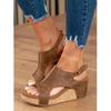 Damen High Heels Sandalen Sommer Strand Plateau Keilabsatz Sandalen Damen Mode Outdoor Damen Slides Sandalias Mujer