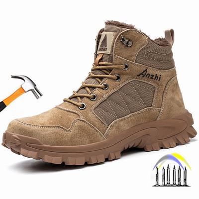 Chaussures de sécurité montantes pour hommes, bottes de sécurité anti-perforation, baskets à embout en acier pour hommes, chaussures de travail de sécurité pour hommes, bottes de travail d'hiver pour hommes
