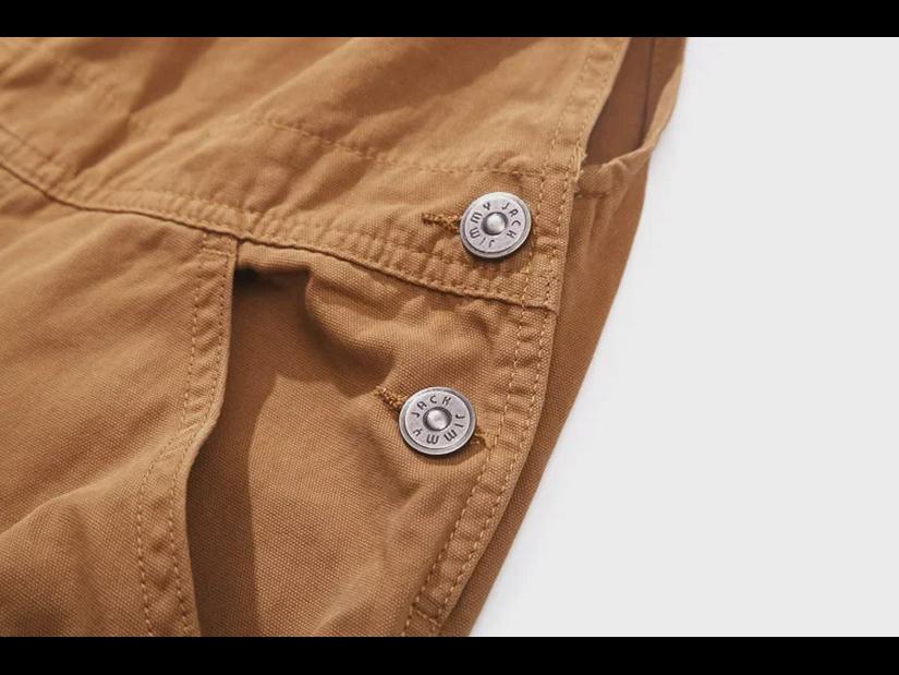 Men's Ripped Retro Denim Jumpsuit: Loose, Trending, and Versatile Casual Overalls.