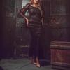 Elegant European & American Slimming Women's Mesh Lace Evening Dress